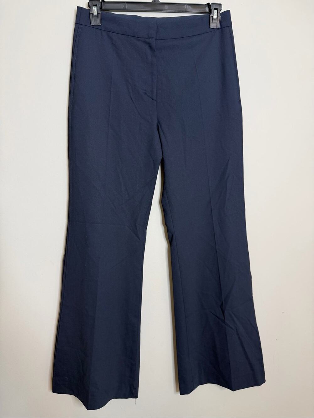 COS High Waist Flare Leg Pull-On Trouser Pants Navy Blue Size 10